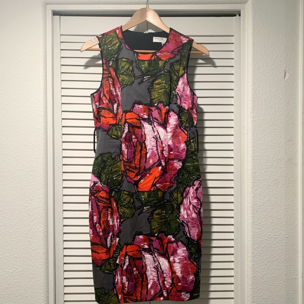 Trina Turk large rose print dress